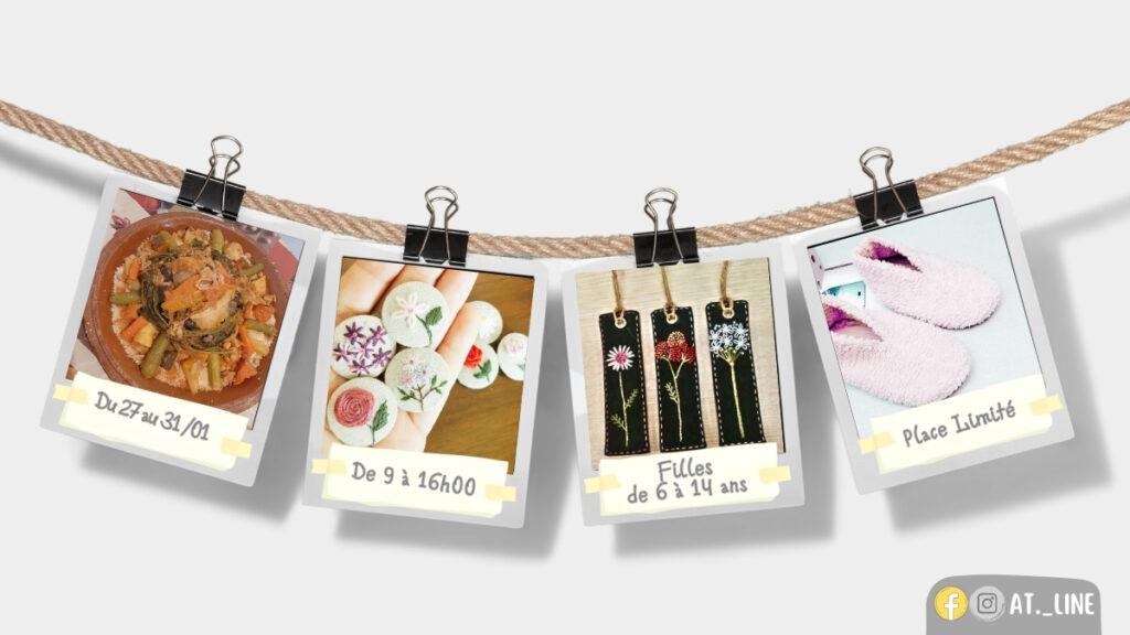 Notre premier Stage de Vacances Créatif chez At. Line s’est achevé, et quelle belle aventure ce fut ! 🎉 Pendant une semaine, nos jeunes participantes ont plongé dans l’univers du DIY et des arts textiles, entre couture, broderie, macramé, dessin et bien plus encore.