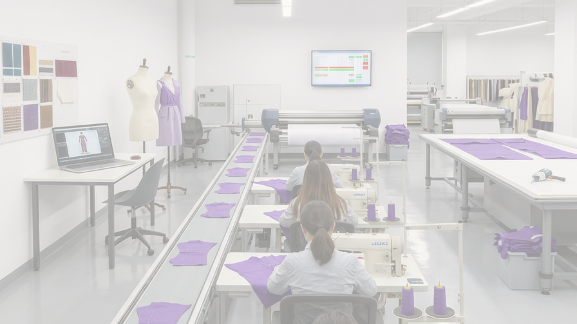 atelier de production textile Maroc connecté ATLINE 4.0